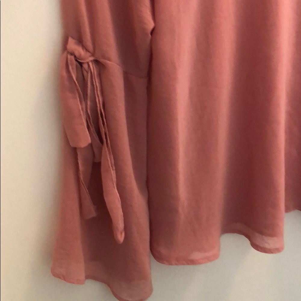 Peppermint USA Pink Tie Sleeve Top - Picture 2 of 5